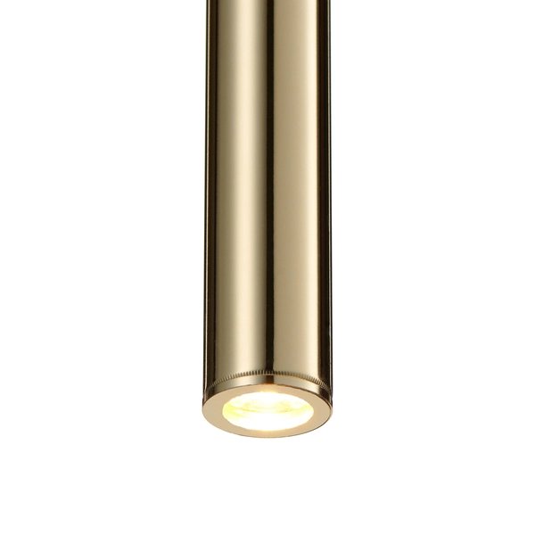 Lampa wisząca do jadalni Golden Pipe DN916 Step sopel tuba złota