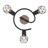 Przysufitowa lampa kierunkowa Xara 54802S-3H czarna drewno