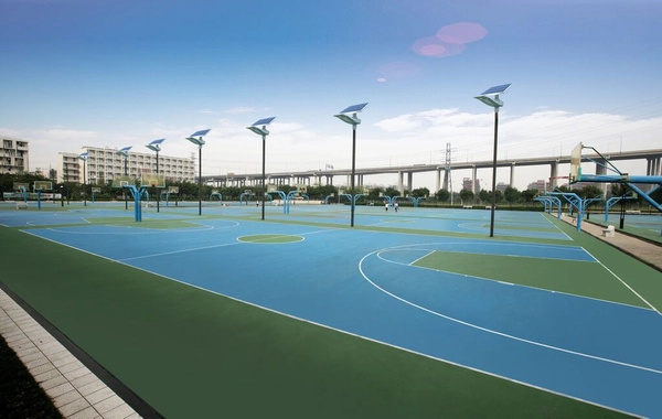 Solarna lampa uliczna INB-G03-40W Greenie LED 40W RGB z czujnikiem szara