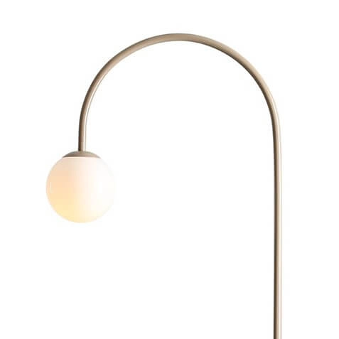 Stojąca lampa podłogowa do salonu UNA 1116A17 Aldex kulista beżowy