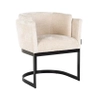 Aksamitne krzesło Emerson S4541 WHITE Richmond Interiors nowoczesne puszyste białe