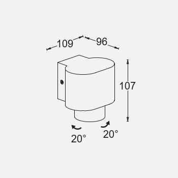 Metalowy kinkiet naścienny CYPRES 6604001118 Lutec IP44 dół szary