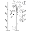 Lampa podłogowa JOWITA 54050-2S stojąca kopuły białe