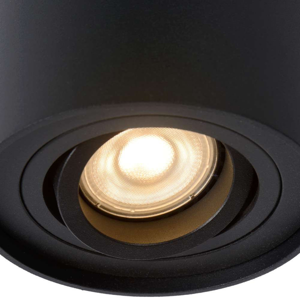 Spot LAMPA sufitowa TUBE 22952/11/30 Lucide regulowana OPRAWA metalowa tuba czarna