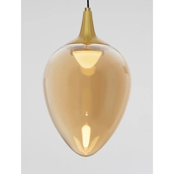 Szklana lampa sufitowa VAZENDO LE45118 LED 6W 3000K złota czarna