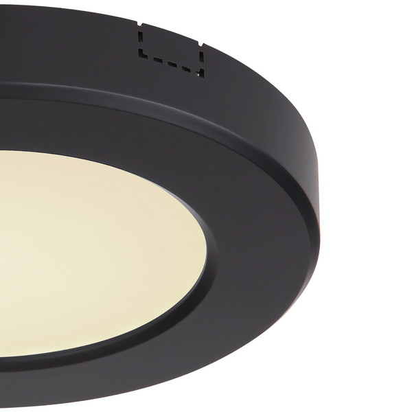 LAMPA sufitowa LASSE 12379-6B Globo metalowa OPRAWA okrągła LED 6W 3000K - 6500K plafon czarny