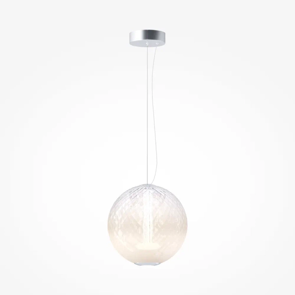 Kulista lampa wisząca okrągła Bruma MOD397PL-L15CH2.7K LED 15W 2700K chrom