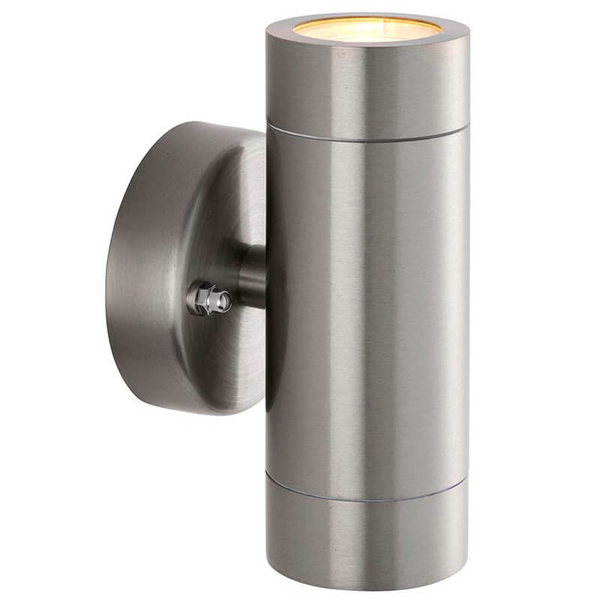 Lampa ścienna do ogrodu Palin 101350 tubka metalowa IP65 srebrna