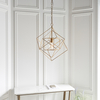 Wisząca lampa designerska L&-190032 Light& klatka druciana złota