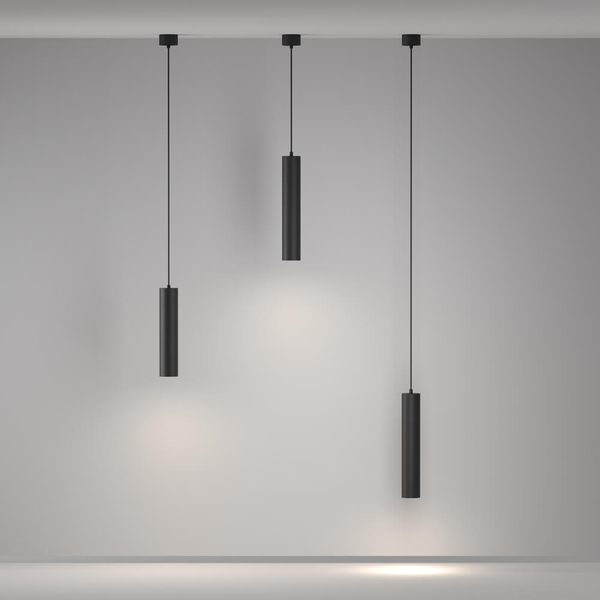 Zwieszana lampa tuba Artisan P082PL-GU10-B Maytoni nad stół czarny