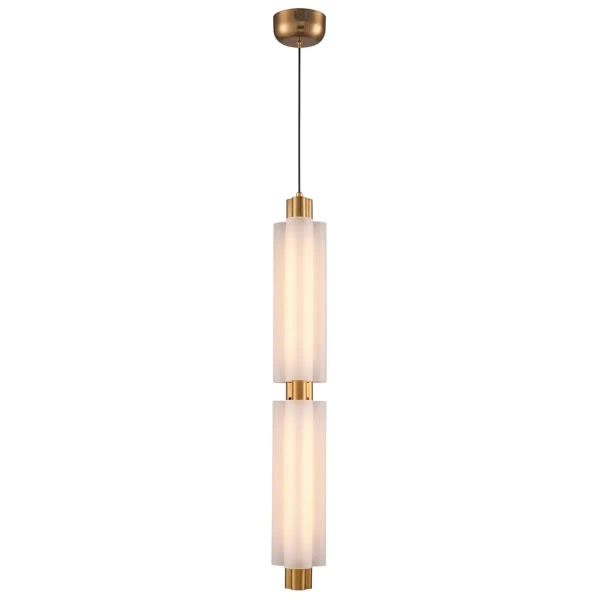 Wisząca lampa sypialniana OSMO ST-15038P-2 LED 15W 3000K szklana mosiądz