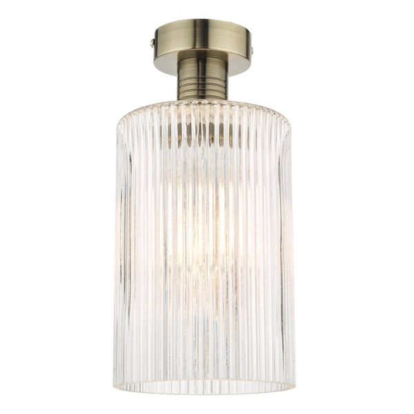 Salonowa lampa sufitowa tuba Emerson EME4875-E01 mosiądz przezroczysty