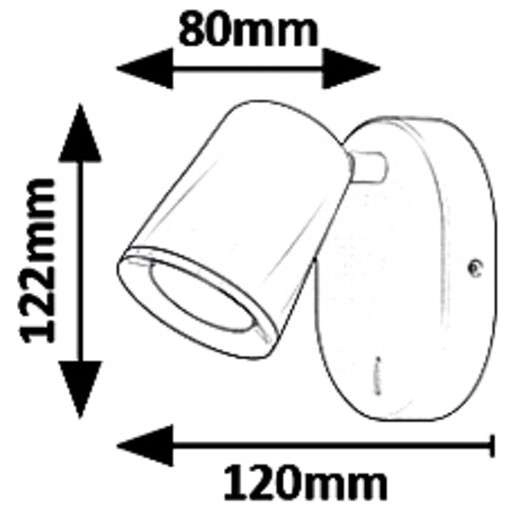 Ścienna LAMPA kinkiet SOLANGE 5045 Rabalux metalowa OPRAWA regulowana LED 6W 3000K reflektorek tuba biała złota