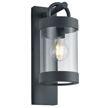 Industrialna LAMPA elewacyjna CUSTYRA DL142204160 Trio ogrodowa tuba zewnętrzna z czujnikiem zmierzchu IP44 antracytowa