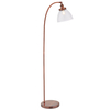 Szklana lampa podłogowa Hansen 77862 do salonu miedziany przezroczysty