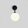 Kinkiet lampa ścienna DORADO LP-002/1W BK Light prestige loftowa oprawa szklana kula czarna biała