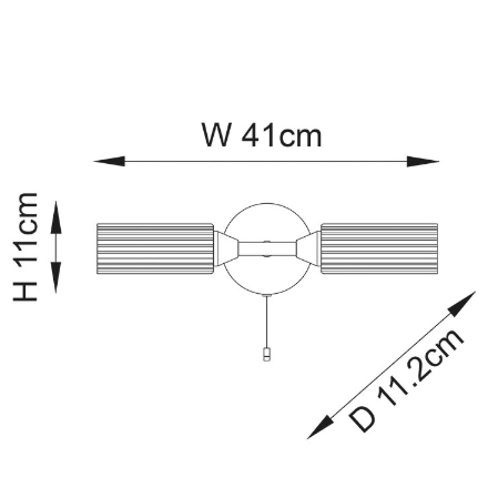 Kinkiet góra-dół L&-197172 Light& tuby do łazienki IP44 chrom