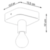 Plafoniera Tavo SL.1156 Sollux LED 15W betonowa czarna