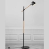 Regulowana lampa podłogowa Theo 2112654003 Nordlux drewniana czarna