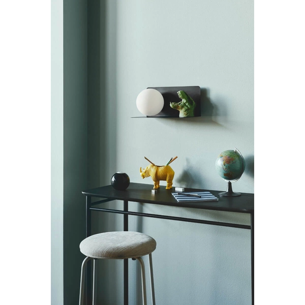 Kinkiet ścienny kulisty LILIBETH 2312931003 szklany czarny