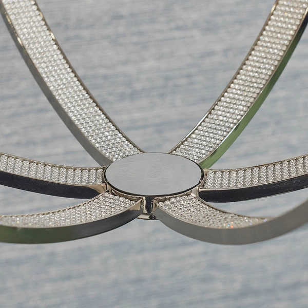 Wisząca lampa retro Ritz 81508 kulista świecznikowa srebrny