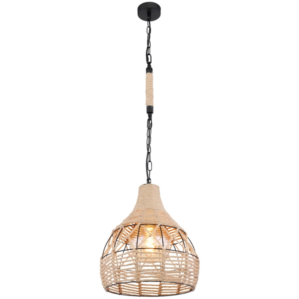 Wisząca LAMPA loftowa HALIA 15671H Globo okrągła OPRAWA skandynawski ZWIS metalowy brązowy czarny