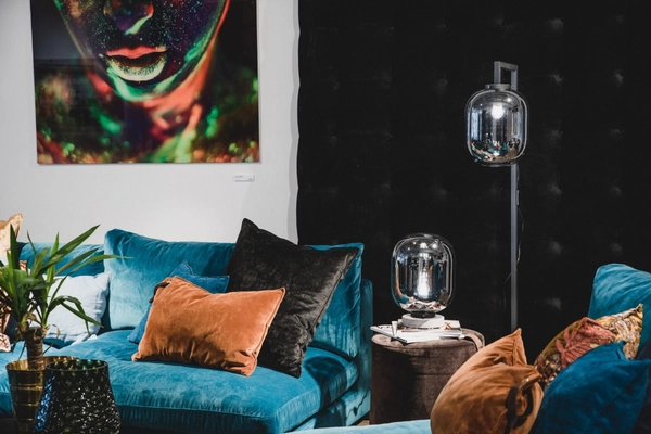 Loftowa lampa podłogowa Leola 4100590-4505 By Rydens stojąca przydymiona