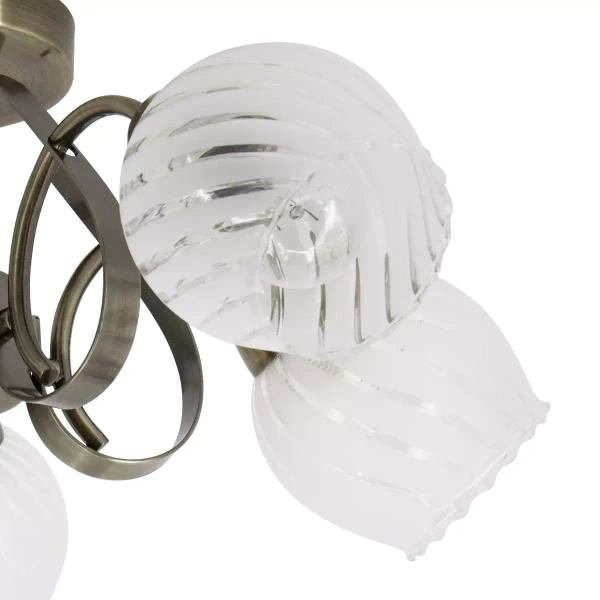 5-płomienna lampa sufitowa 7138/5 21QG do salonu mosiądz
