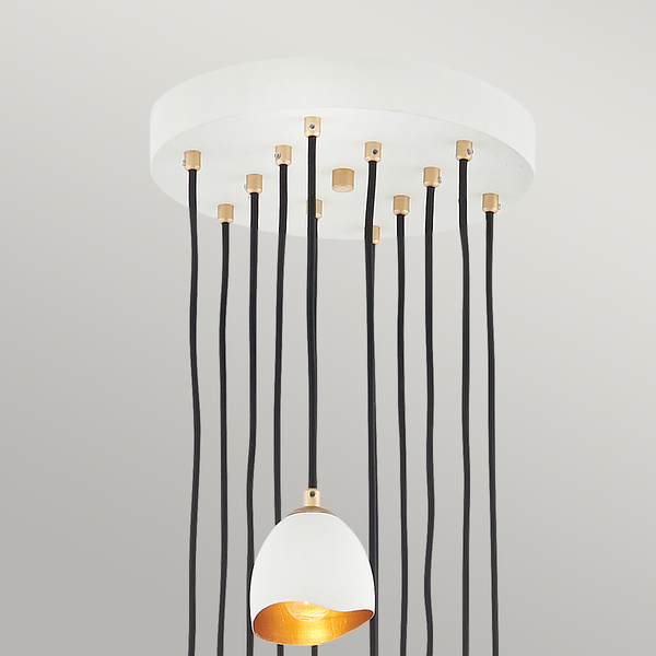 Lampa wisząca sufitowa QN-NULA-12P pająk zwisy białe