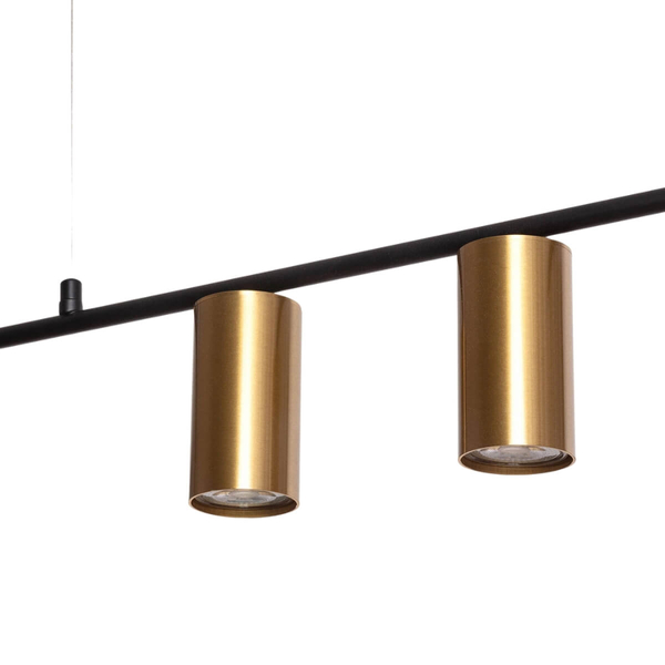 Nowoczesna lampa wisząca Cazzata ABR-LWL-CAZZ-Z tubki metalowe złote czarne