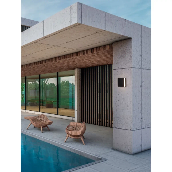 Ścienny kinkiet na taras LONTANO LE75204 LED 11W 3000K IP65 antracyt