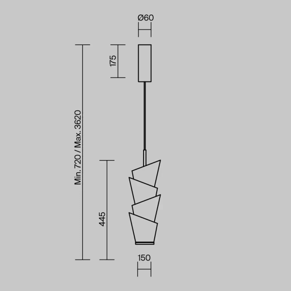 Lampa wisząca nad stół Seul MOD374PL-L28W3K LED 14W 3000K biała