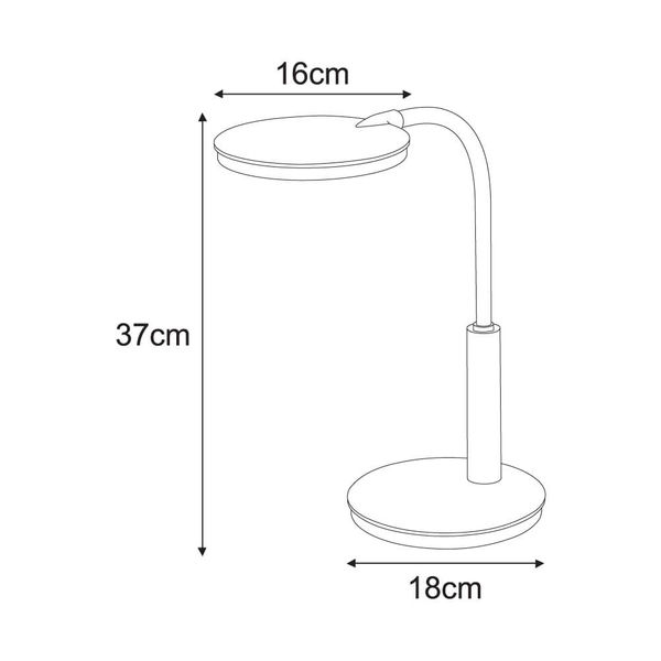 Lampka na biurko Dino K-BL1237 CZARNY LED 10W 4000K minimalistyczna czarna