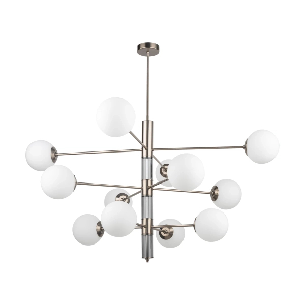 Lampa wisząca do salonu Ultimo ULT-ZW-12 (T) molekułowa biała tytan
