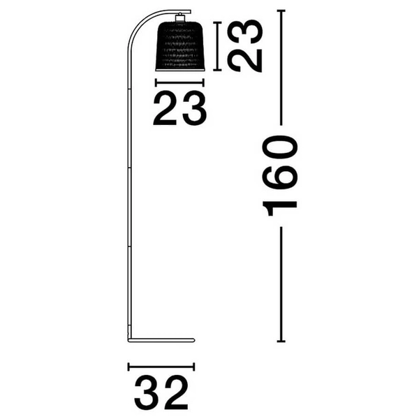 Podłogowa lampa TALITAS LE44513 ekologiczna eco naturalna czarna