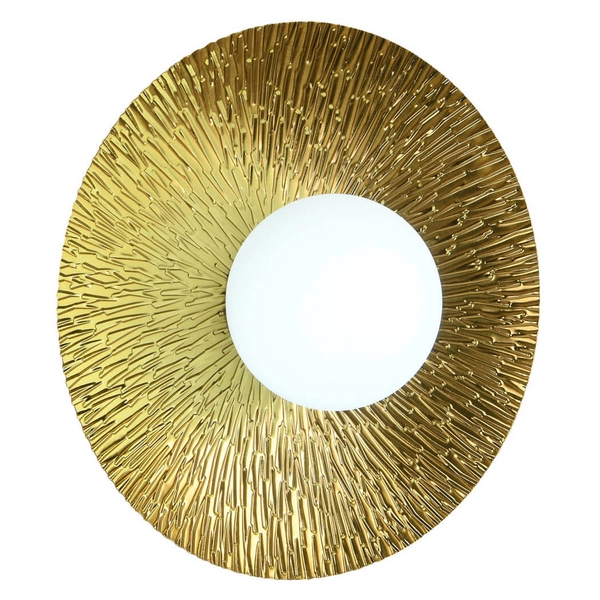 Kinkiet ścienny do salonu SUN ST-FB230946-D40 okrągły biały złoty