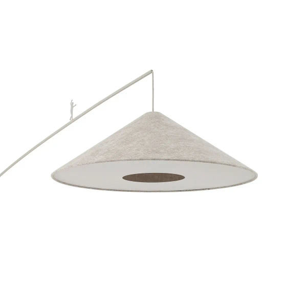 Podłogowa lampa POISE 11686 tkaninowa stożek beżowa