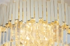 Wisząca LAMPA glamour TREND P0368 Maxlight szklana OPRAWA okrągły ZWIS z kryształkami crystals złoty przezroczysty