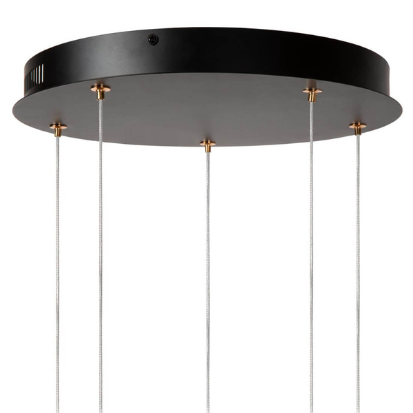 Lampa szklana wisząca BERLIANE 00430/21/60 LED 4W 2700W złota czarna