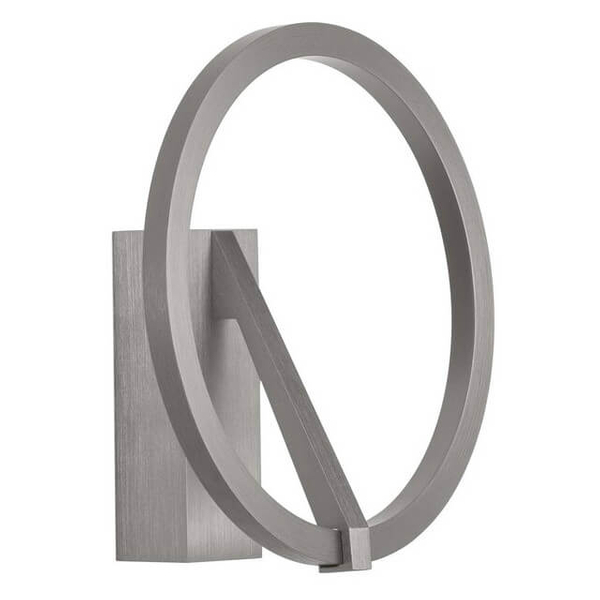 Metalowa lampa ścienna ring ZUDANEZ LE44768 LED 10W 2700-4000K szara