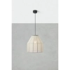 Japandi zwisająca lampa Aiko 108956 lniana beżowy czarny