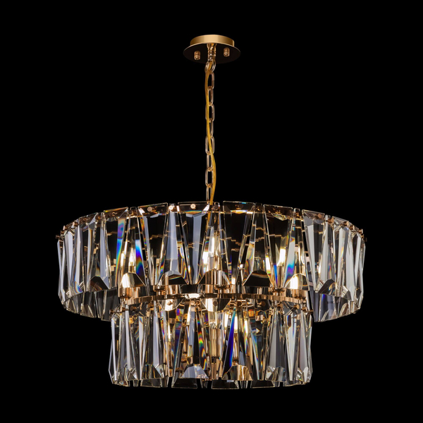 Regulowana lampa wisząca Puntes MOD043PL-12G crystal przeźroczysta