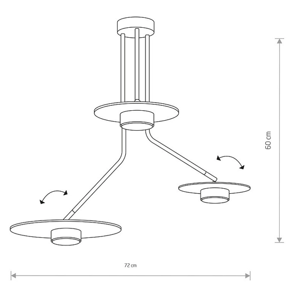 Sufitowa lampa nowoczesna Disk 7644 do jadalni nad stół czarna