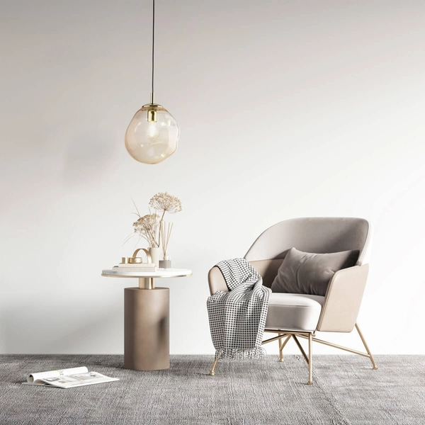 Wisząca lampa nad stół Sol 10083 do kuchni nieregularna czarna złota