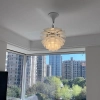 Metalowa lampa wisząca nad stół Prospettiva ABR-LW-PRO-60-B szyszka biała