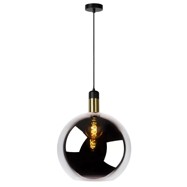 Loftowa lampa wisząca Julius 34438/40/65 Lucide szklana czarna złota