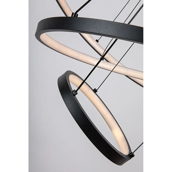 Ledowa zwisająca lampa obręcz Beliza 72346 LED 90W 3000-6500K czarny