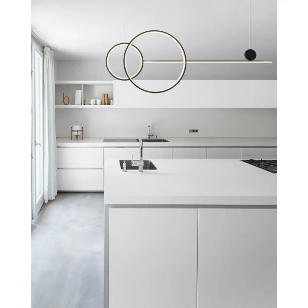 Lampa podwieszana listwa New age SMP0082-L120 Step LED 80W 3000K ring czarna