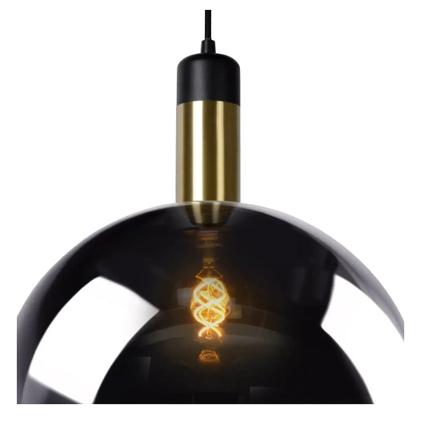 Wisząca lampa szklana Julius 34438/20/65 Lucide okrągła czarna złota
