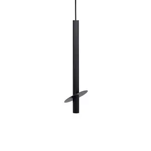 Metalowa lampa wisząca Sopel Ring 41224 tubka nad stół czarna